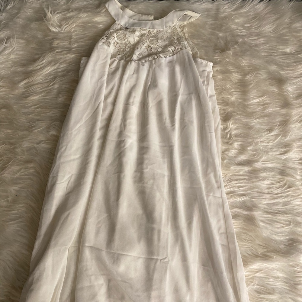 White halters dress